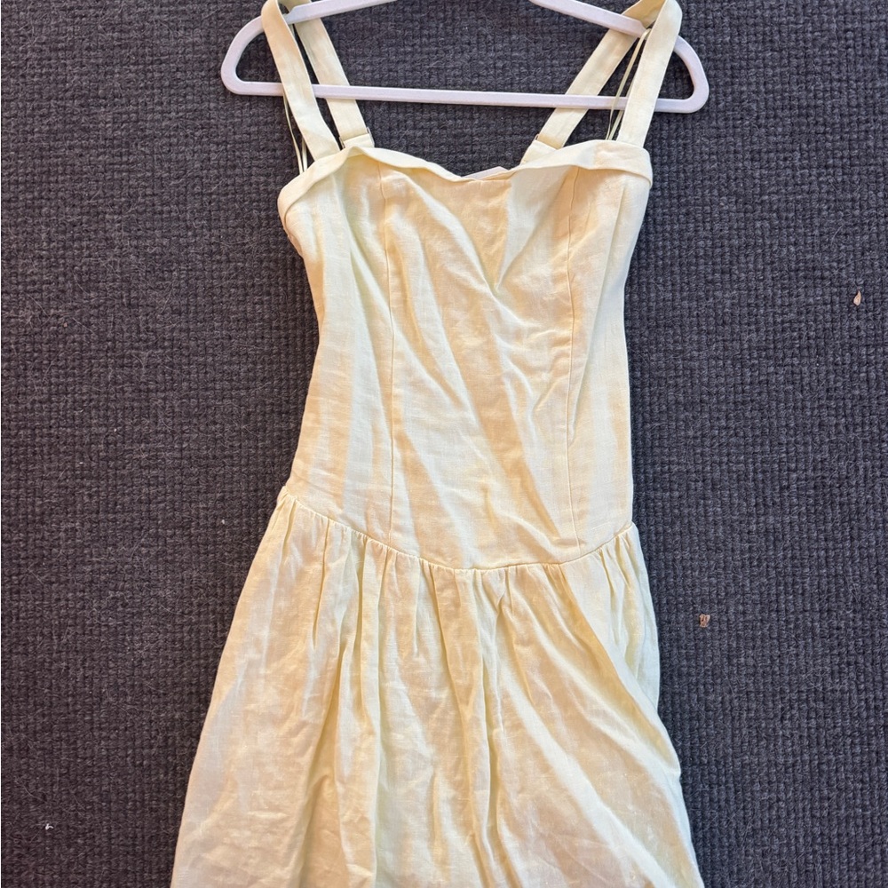Yellow Abercrombie Drop waist Sleeveless Dress